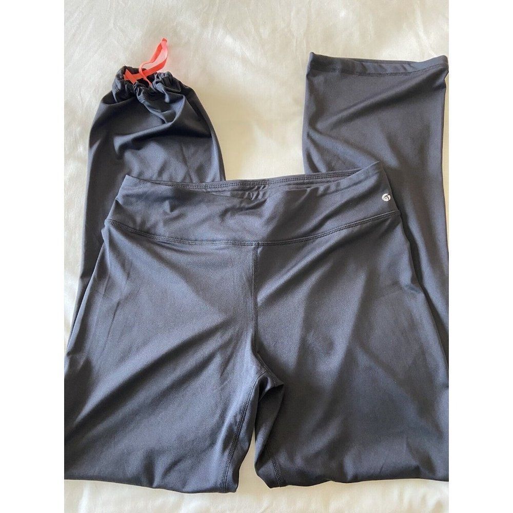 Active Tchibo Black Wide Leg Yoga  string tie leg Pants Size  Medium WOMEN